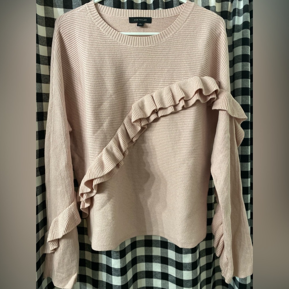 NWT Ruffle Ann Taylor Sweater